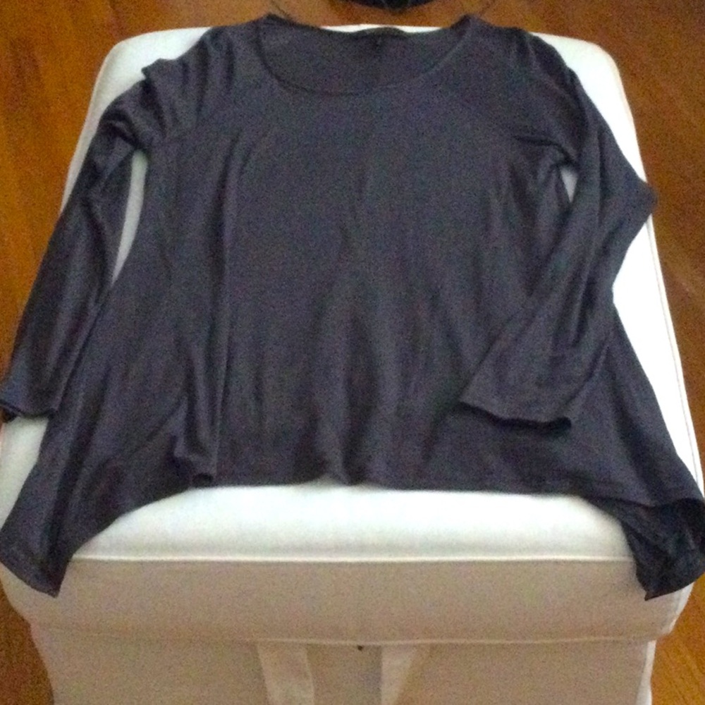 BCBG MaxAzria Dark Grey Long sleeved layered t-shirt